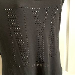 Express Black NYC Rhinestone t-shirt Small